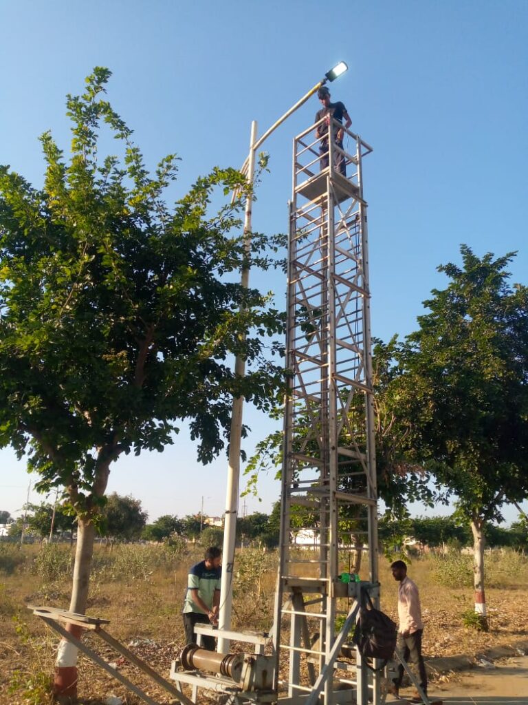 All street lights illumination work started