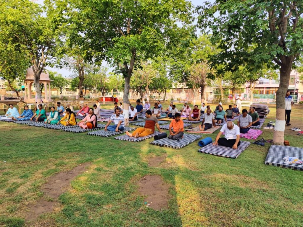 Yoga camp is organised by RWA on 21st June on International Yoga Day