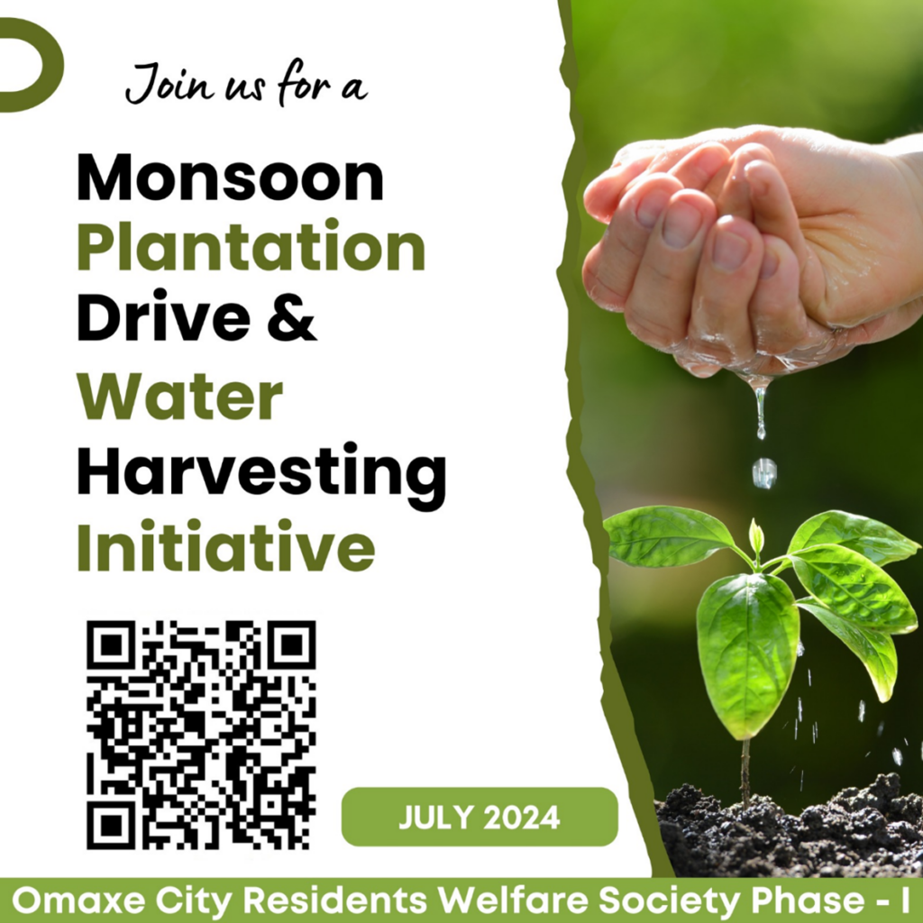 “Monsoon Plantation Drive & Water Harvesting Initiative” announced (15/07/24). It covered Dussera Maidan, F-13 Park, Solar Park, Honey Park and Park besides the RC.