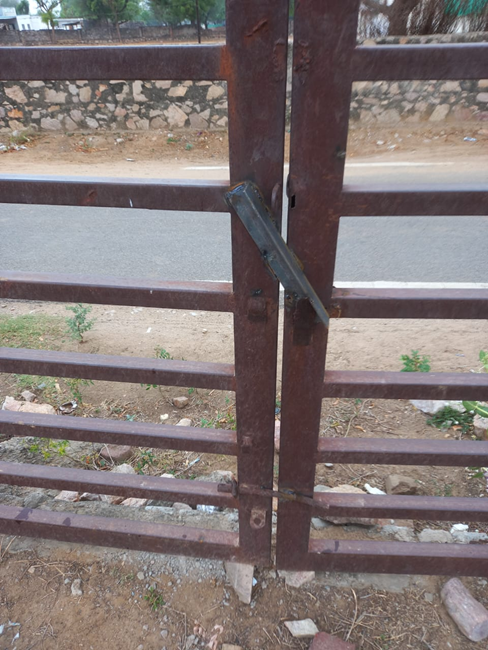 2nd gate damaged by Shani staff got repaired